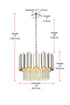 Elegant Lighting Willow 4 Light Pendant D16 Inch H14 Inch L3 Chrome in Chrome and Clear Finish Model: 3400D16C