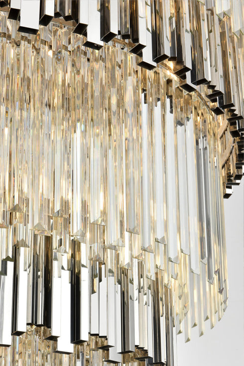 Elegant Lighting Willow 43 Light Pendant D59 Inch H79 Inch L45 Chrome in Chrome and Clear Finish Model: 3400GR59C