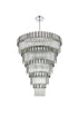 Elegant Lighting Willow 43 Light Pendant D59 Inch H79 Inch L45 Chrome in Chrome and Clear Finish Model: 3400GR59C