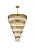 Elegant Lighting Willow 43 Light Pendant D59 Inch H79 Inch L45 Satin Gold in Satin Gold and Clear Finish Model: 3400GR59SG