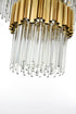 Elegant Lighting Willow 43 Light Pendant D59 Inch H79 Inch L45 Satin Gold in Satin Gold and Clear Finish Model: 3400GR59SG