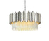 Elegant Lighting Willow 8 Light Pendant D24 Inch H14 Inch L8 Chrome in Chrome and Clear Finish Model: 3400D24C