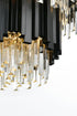 Elegant Lighting Willow 8 Light Pendant D24 Inch H19 Inch L6 Black in Black and Clear Finish Model: 3400G24BK