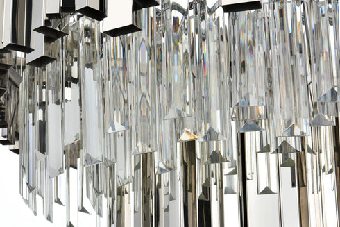 Elegant Lighting Willow 8 Light Pendant D24 Inch H19 Inch L6 Chrome in Chrome and Clear Finish Model: 3400G24C