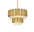 Elegant Lighting Willow 8 Light Pendant D24 Inch H19 Inch L6 Satin Gold in Satin Gold and Clear Finish Model: 3400G24SG