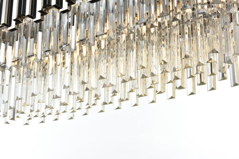 Elegant Lighting Willow 9 Light Pendant L36.5 Inch W14 Inch H14 Inch L9 Chrome in Chrome and Clear Finish Model: 3401G36C