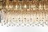 Elegant Lighting Willow 9 Light Pendant L36.5 Inch W14 Inch H14 Inch L9 Satin Gold in Satin Gold and Clear Finish Model: 3401G36SG