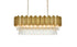 Elegant Lighting Willow 9 Light Pendant L36.5 Inch W14 Inch H14 Inch L9 Satin Gold in Satin Gold and Clear Finish Model: 3401G36SG