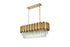 Elegant Lighting Willow 9 Light Pendant L36.5 Inch W14 Inch H14 Inch L9 Satin Gold in Satin Gold and Clear Finish Model: 3401G36SG