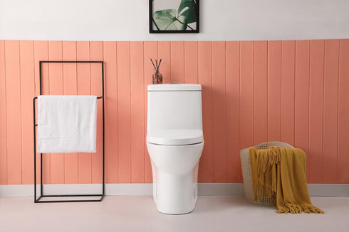 Elegant Lighting Winslet One piece Elongated Toilet 28x15x30 Inch in White Model: TOL2001