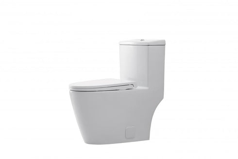 Elegant Lighting Winslet One piece Elongated Toilet 28x16x29 Inch in White Model: TOL2002