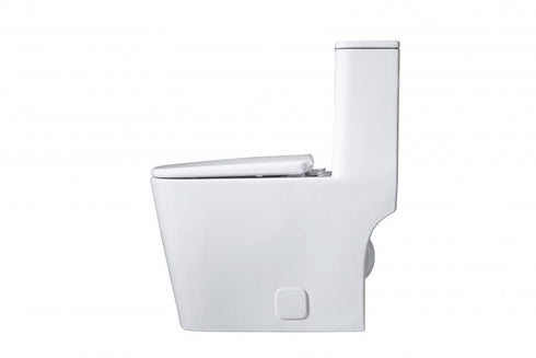 Elegant Lighting Winslet One piece Floor Square Toilet 27x14x31 Inch in White Model: TOL2003