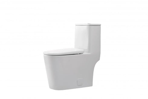 Elegant Lighting Winslet One piece Floor Square Toilet 27x14x31 Inch in White Model: TOL2003