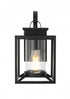Elegant Lighting Witte 7 inch Outdoor Pendant in Black Model: OD339W13BK