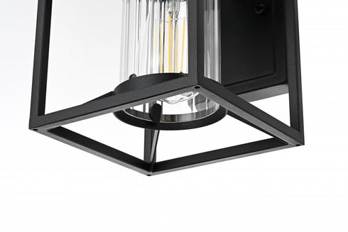 Elegant Lighting Witte 7 inch Outdoor Pendant in Black Model: OD339W13BK