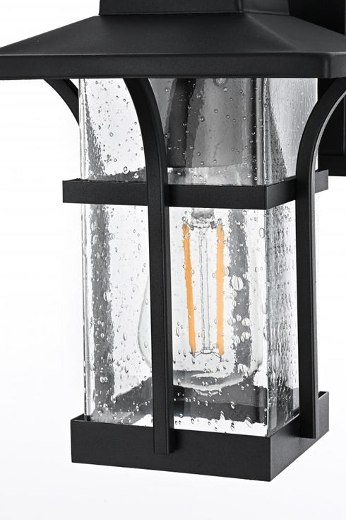 Elegant Lighting Woodstock 7 inch Outdoor Pendant in Black Model: OD345W11BK