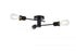 Elegant Lighting Xavier 3 lights flush mount in black Model: LD7049F18BK