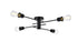 Elegant Lighting Xavier 4 lights flush mount in black Model: LD7050F26BK