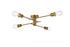 Elegant Lighting Xavier 4 lights flush mount in black Model: LD7050F26BK