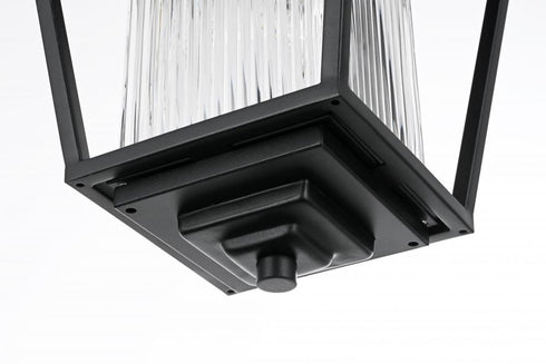 Elegant Lighting York 7 inch Outdoor Pendant in Black Model: OD305H15BK