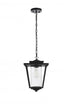 Elegant Lighting York 7 inch Outdoor Pendant in Black Model: OD305H15BK