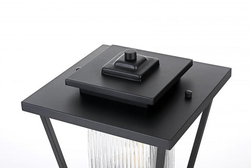 Elegant Lighting York 7 inch Outdoor Pendant in Black Model: OD305P18BK