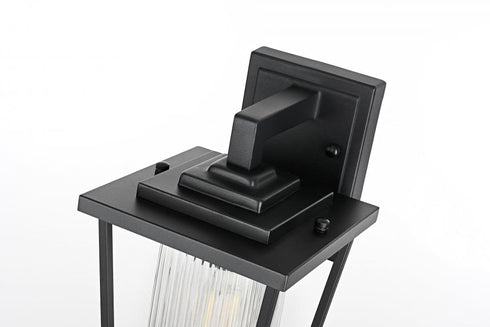 Elegant Lighting York 7 inch Outdoor Pendant in Black Model: OD305W13BK