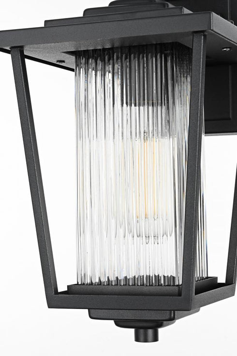 Elegant Lighting York 7 inch Outdoor Pendant in Black Model: OD305W13BK