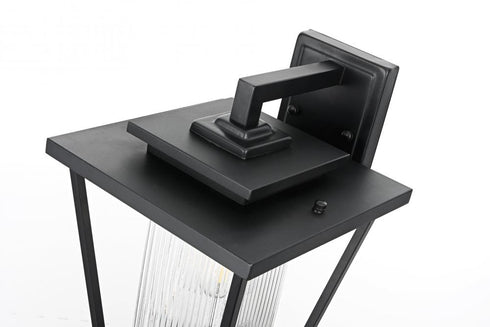 Elegant Lighting York 7 inch Outdoor Pendant in Black Model: OD305W16BK
