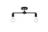 Elegant Lighting Zane 2 lights black flush mount Model: LD2348BK