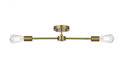 Elegant Lighting Zane 21.5 inch Flush Mount in Satin Gold Model: LD2348SG