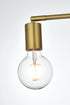 Elegant Lighting Zane 21.5 inch Flush Mount in Satin Gold Model: LD2348SG
