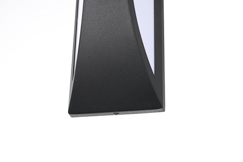 Elegant Lighting Zayn 1 Light Wall Sconce W6.1 Inch E4.5 Inch H17.5 Inch in Black Model: OD407W18BK