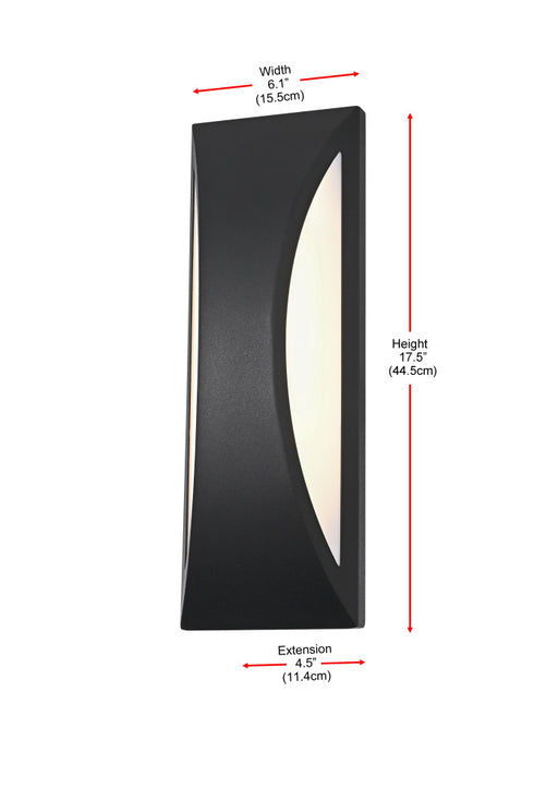 Elegant Lighting Zayn 1 Light Wall Sconce W6.1 Inch E4.5 Inch H17.5 Inch in Black Model: OD407W18BK