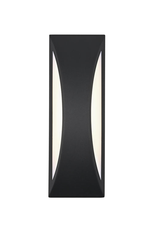 Elegant Lighting Zayn 1 Light Wall Sconce W6.1 Inch E4.5 Inch H17.5 Inch in Black Model: OD407W18BK