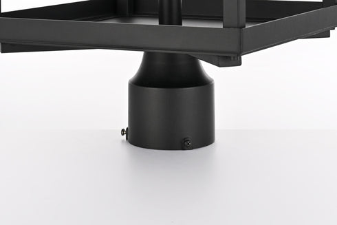 Elegant Lighting Zora 26 inch Outdoor Post light in Black in Black and Clear Finish Model: OD606P26BK