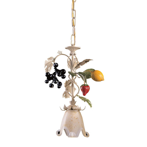 Elk 1 Light HANG PEND With FLOWERS in Brown Finish Model: 66432