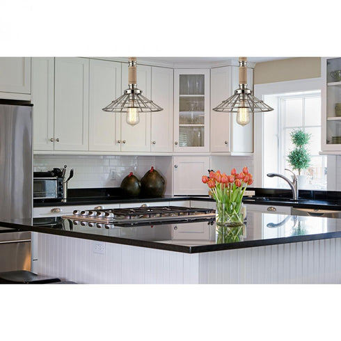 Elk 1 Light MINI PENDANT in Polished Nickel Finish Model: 65148-1