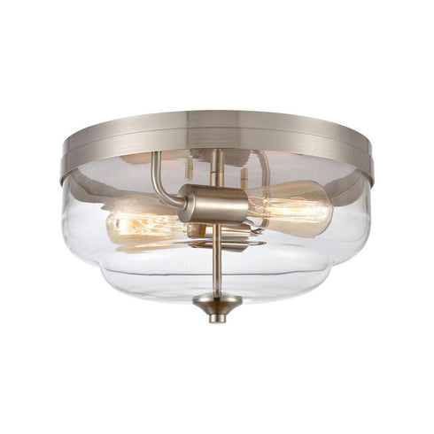 Elk 2 Light FLUSH MOUNT in Brushed Nickel Finish Model: CN320232