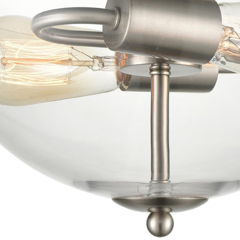 Elk 2 Light SEMI FLUSH MOUNT in Brushed Nickel Finish Model: CN280282