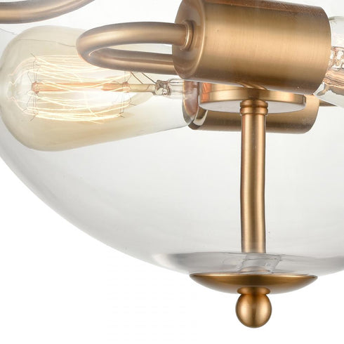 Elk 2 Light SEMI FLUSH MOUNT in Satin Gold Finish Model: CN280285