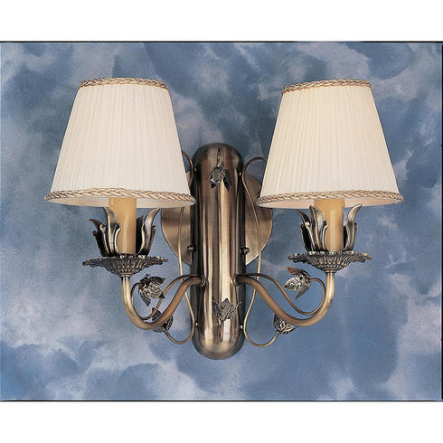 Elk 2 LITE WB With WHITE SHADES in Brown Finish Model: 18280