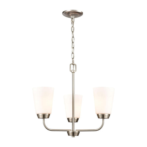 Elk 3 Light CHANDELIER in Brushed Nickel Finish Model: CN310322