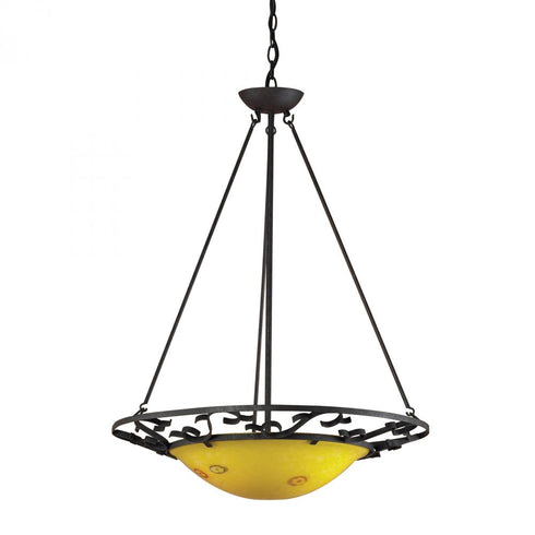 Elk 3 Light PENDANT in Dark Rust Satin Nickel Satin Nickel Finish Model: 560-3YW