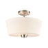 Elk 3 Light SEMI FLUSH MOUNT in Brushed Nickel Finish Model: CN310282