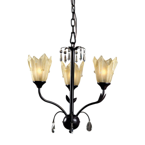 Elk 3 LITE CHANDELIER in Brown Finish Model: 87401