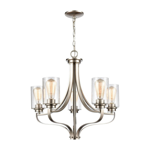 Elk 5 Light CHANDELIER in Brushed Nickel Finish Model: CN300522