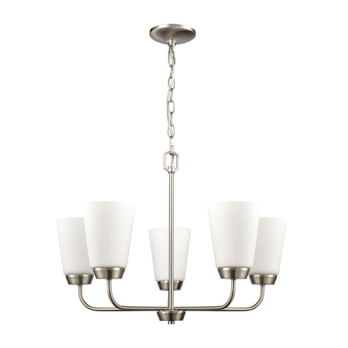 Elk 5 Light CHANDELIER in Brushed Nickel Finish Model: CN310522