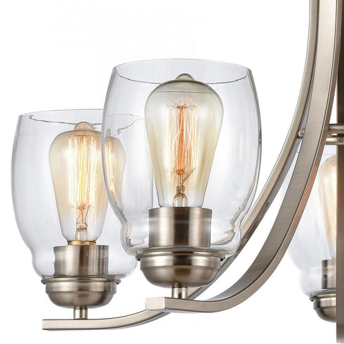 Elk 5 Light CHANDELIER in Brushed Nickel Finish Model: CN320522