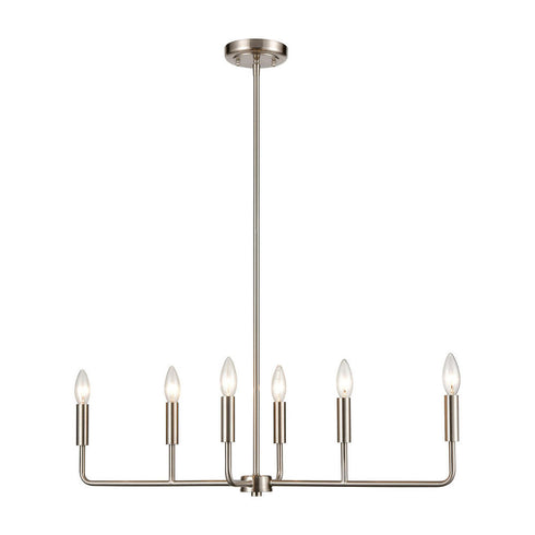 Elk 6 Light CHANDELIER in Brushed Nickel Finish Model: CN330622